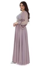 ⁦فستان شيفون بتطريز يدوي⁩ - الصورة ⁦8⁩