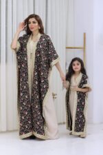 ⁦جلابية بناتي بشال مشجر فخم⁩ - الصورة ⁦5⁩