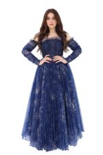 فستان سهرة طويل منفوش