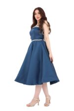 ⁦فستان توب كحلي قصير⁩ - الصورة ⁦3⁩