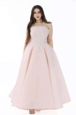 ⁦فستان سهره تب تطريز بالصدر⁩ - الصورة ⁦3⁩