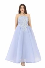 ⁦فستان سهره تب تطريز بالصدر⁩ - الصورة ⁦2⁩