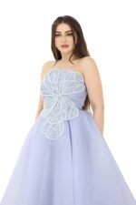 ⁦فستان سهره تب تطريز بالصدر⁩ - الصورة ⁦8⁩