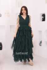 ⁦فستان سهرة تل طبقات فاخرة⁩ - الصورة ⁦2⁩