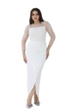 ⁦فستان مناسبات بتطريز يدوي فخم ⁩ - الصورة ⁦3⁩