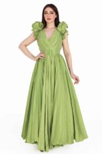 ⁦فستان سهرة أخضر روماني⁩ - الصورة ⁦4⁩