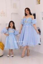 ⁦فستان بناتي فخم بأكمام بوف⁩ - الصورة ⁦9⁩