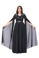 فستان سهرة اسود طويل