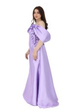 ⁦فستان سهرة فاخر بورد بالصدر⁩ - الصورة ⁦3⁩