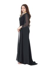 ⁦فستان سهره ملكي بأكمام شيفون⁩ - الصورة ⁦3⁩