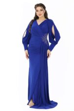 ⁦فستان مناسبات بتطريز جانبي⁩ - الصورة ⁦2⁩