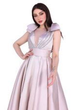 ⁦فستان سهره طويل بكسرات⁩ - الصورة ⁦3⁩