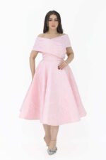 ⁦فستان قصير فخم صدر لف⁩ - الصورة ⁦4⁩