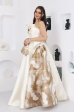 ⁦فستان سهره بفيونكة بالصدر⁩ - الصورة ⁦2⁩