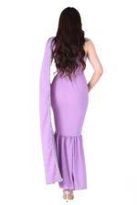 ⁦فستان ناعم بكم واحد مفتوح⁩ - الصورة ⁦4⁩