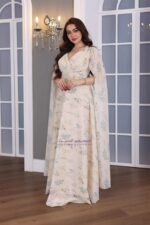 ⁦فستان سهرة مشجر باكمام طويله⁩ - الصورة ⁦3⁩