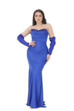 ⁦فستان ناعم بتطريز فاخر بالصدر⁩ - الصورة ⁦6⁩