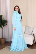 ⁦فستان ناعم بفيونكة في الكتف⁩ - الصورة ⁦7⁩