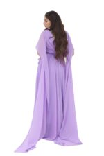 ⁦فستان سهرة راقي بأكمام شال⁩ - الصورة ⁦4⁩