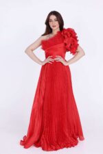 ⁦فستان سهرة بليسية بريش⁩ - الصورة ⁦2⁩