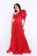 ⁦فستان سهرة بليسية بريش⁩ - الصورة ⁦4⁩