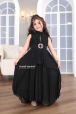 فستان بناتي اسود بتصميم فاخر