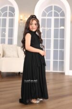 ⁦فستان بناتي اسود بتصميم فاخر⁩ - الصورة ⁦3⁩