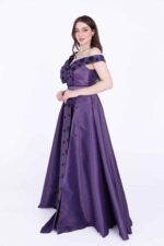 ⁦فستان سهرة بتنورة مزدوجة⁩ - الصورة ⁦2⁩