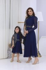 ⁦جلابية بناتي كحلي انيقة⁩ - الصورة ⁦4⁩