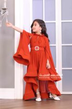 ⁦فستان بناتي فخم بأكمام طويلة⁩ - الصورة ⁦3⁩