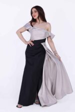 ⁦فستان طويل بتصميم فرنسي⁩ - الصورة ⁦2⁩