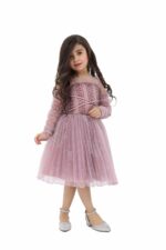 ⁦فستان بناتي بأكمام طويلة⁩ - الصورة ⁦6⁩