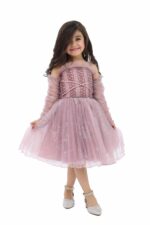 ⁦فستان بناتي بأكمام طويلة⁩ - الصورة ⁦2⁩