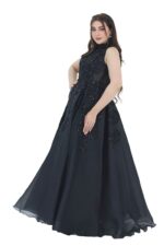 ⁦فستان سهرة أسود كت فخم⁩ - الصورة ⁦4⁩