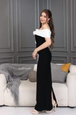⁦فستان سواريه بتطريز فخم⁩ - الصورة ⁦4⁩