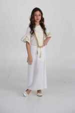 ⁦جلابية بناتي مغربي انيقة بتطريز ذهبي⁩ - الصورة ⁦2⁩