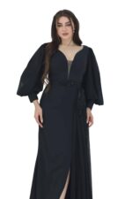 ⁦فستان اسود فاخر للمناسبات⁩ - الصورة ⁦2⁩