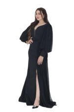 ⁦فستان اسود فاخر للمناسبات⁩ - الصورة ⁦3⁩