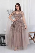 فستان مناسبات بتطريز فاخر