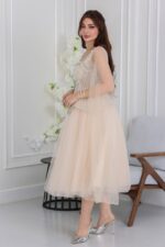 ⁦فستان ميدي شك منفوش⁩ - الصورة ⁦2⁩