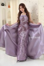 ⁦فستان سهرة فاخر بتطريز⁩ - الصورة ⁦2⁩