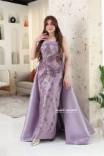 ⁦فستان سهرة فاخر بتطريز⁩ - الصورة ⁦4⁩