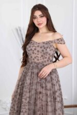 ⁦فستان سهرة فخم مطرز كتف⁩ - الصورة ⁦3⁩