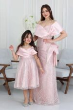 ⁦فستان سهرة كسرات مطرز⁩ - الصورة ⁦7⁩