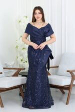 ⁦فستان سهرة كسرات مطرز⁩ - الصورة ⁦2⁩