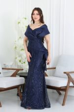 ⁦فستان سهرة كسرات مطرز⁩ - الصورة ⁦4⁩