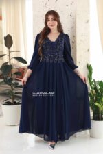 فستان شيفون مطرز راقي