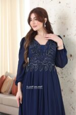 ⁦فستان شيفون مطرز راقي⁩ - الصورة ⁦4⁩