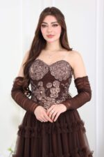 ⁦فستان شيفون طبقات فاخر⁩ - الصورة ⁦5⁩