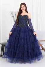 ⁦فستان شيفون طبقات فاخر⁩ - الصورة ⁦2⁩